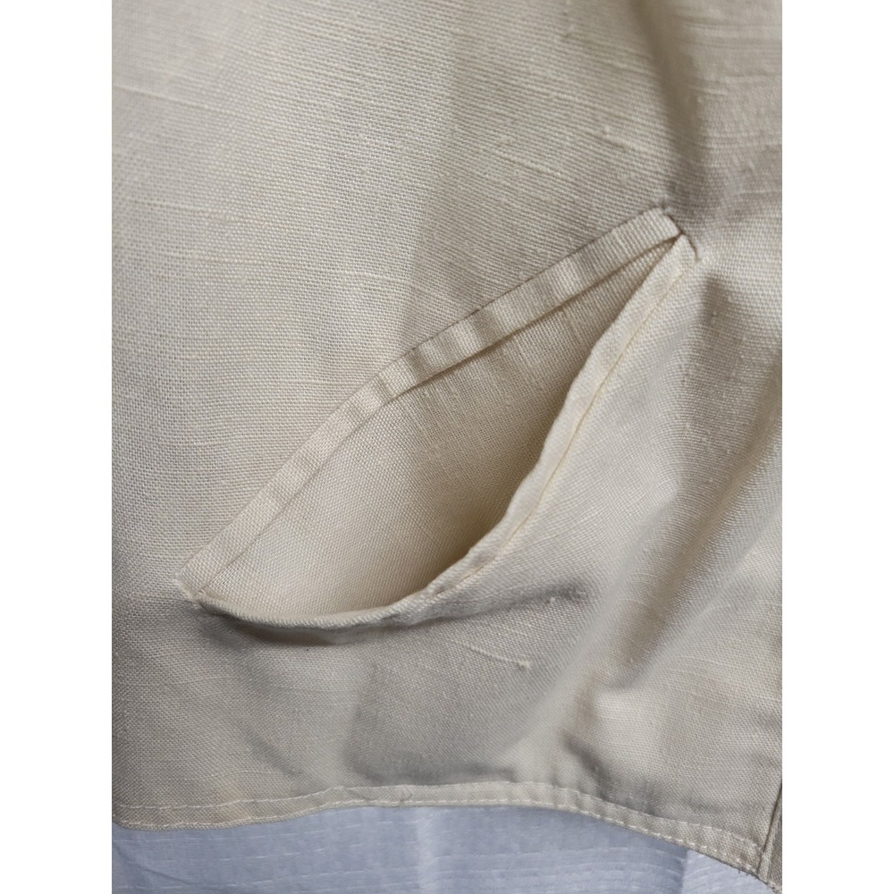 Vintage 90's Rocky Road Beige Twill Crop 3/4 Sleeve Open Front Jacket Womens 10 - Picture 10 of 10